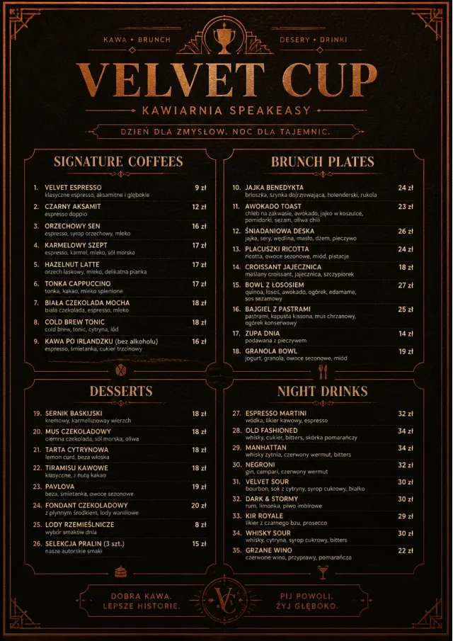 Speakeasy Leather cafe-menu menu template preview
