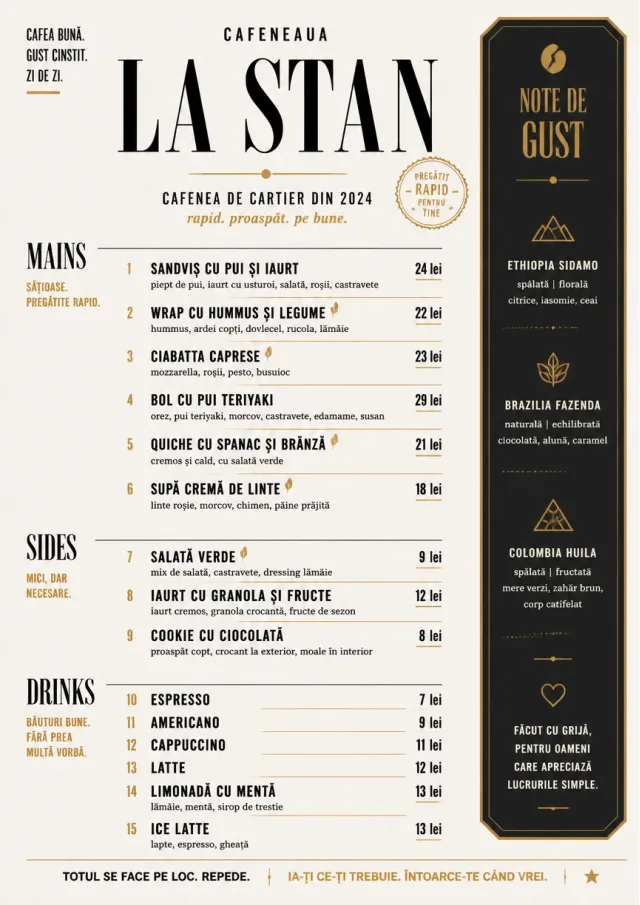 Counter Quick Board cafe-menu menu template preview
