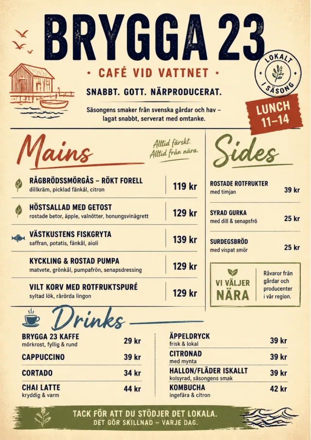 Counter Quick Board cafe-menu menu template preview