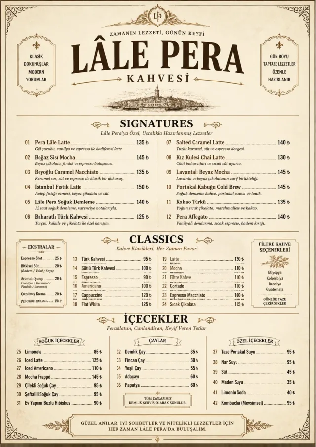 Vintage Classic cafe-menu menu template preview