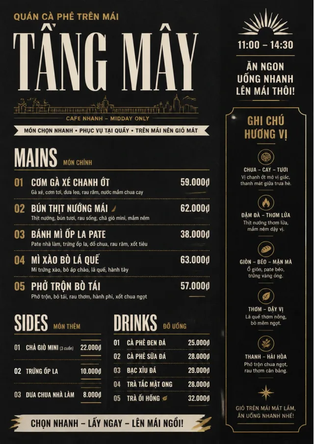 Counter Quick Board cafe-menu menu template preview