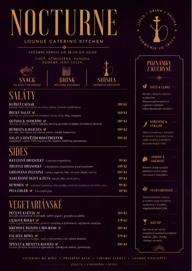 Lounge Velvet catering-menu menu template preview