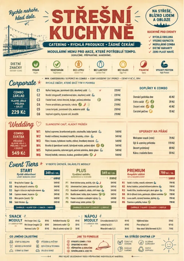 Convention Quick catering-menu menu template preview