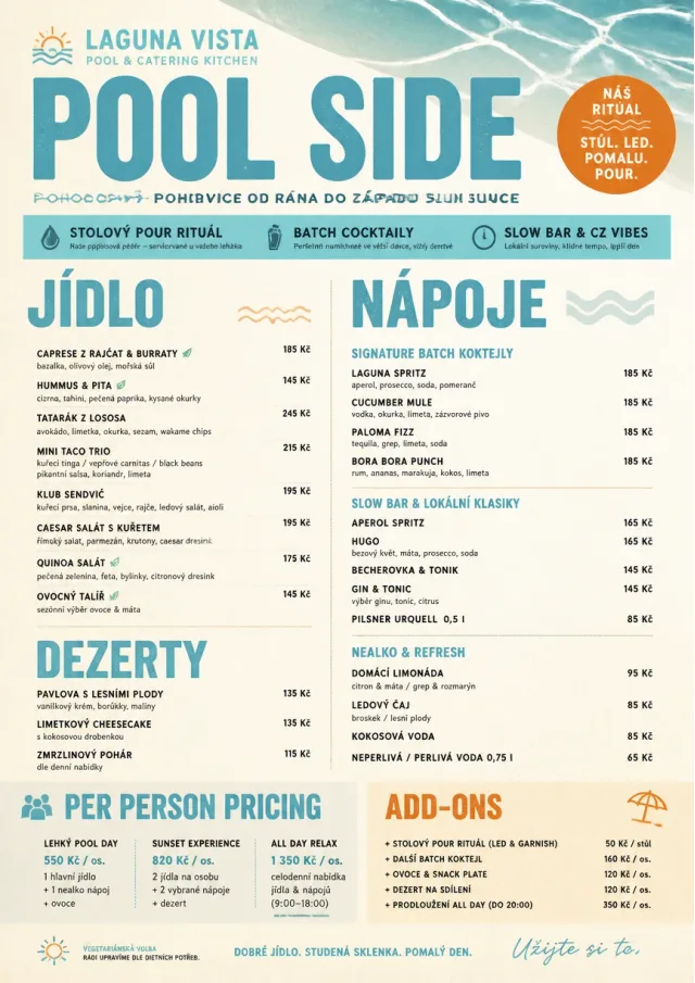 Resort Poolside catering-menu menu template preview
