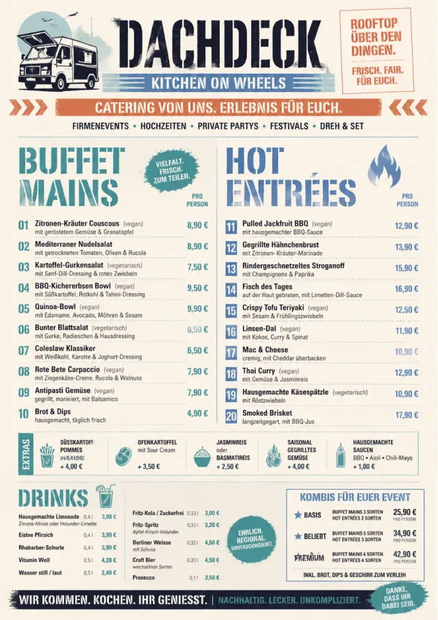 Food Truck Bold catering-menu menu template preview