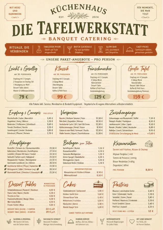 Banquet Catering catering-menu menu template preview