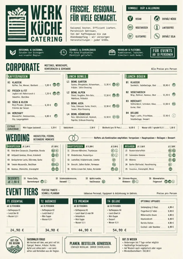 Convention Quick catering-menu menu template preview