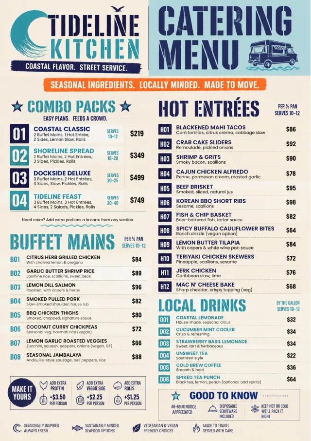 Food Truck Bold catering-menu menu template preview