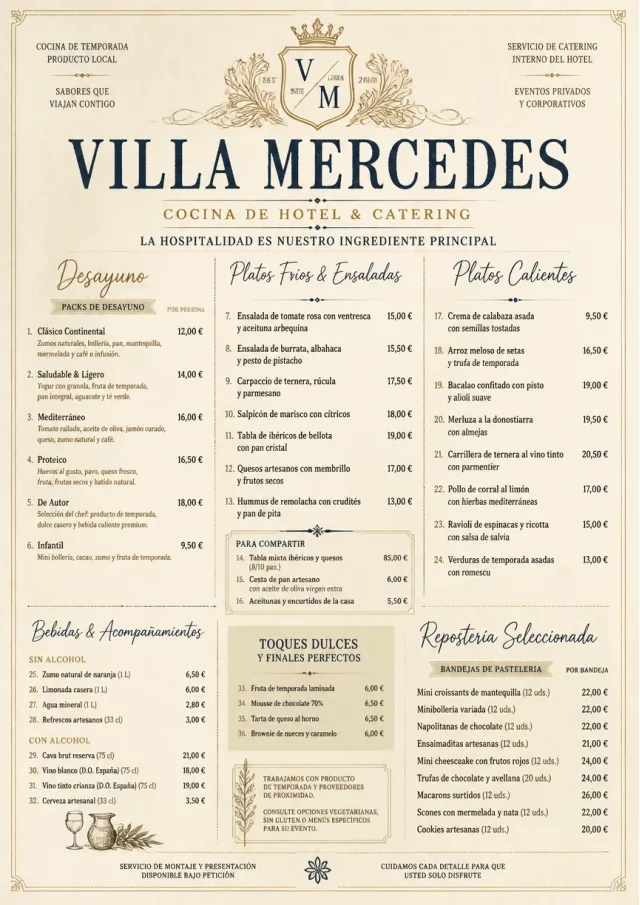 Grand Hotel Classic catering-menu menu template preview