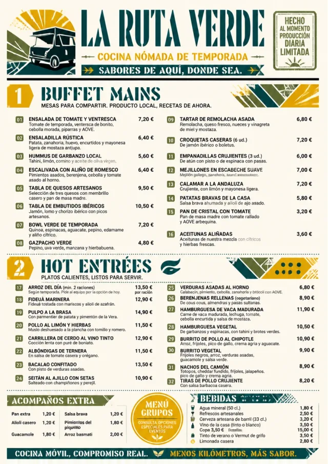 Food Truck Bold catering-menu menu template preview