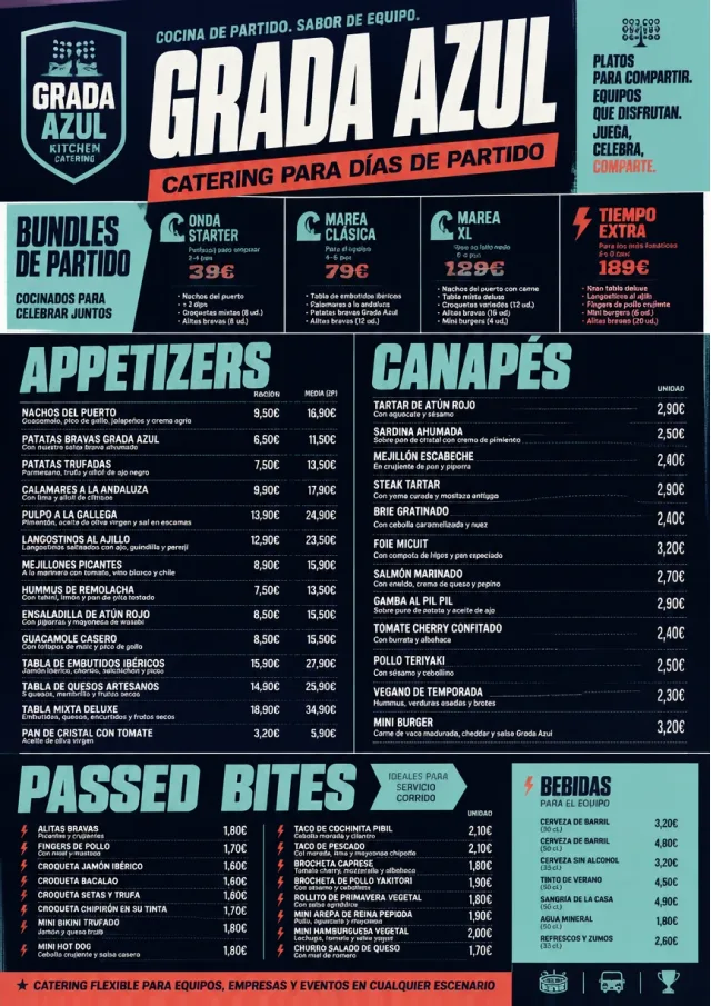 Sports Arena Energy catering-menu menu template preview
