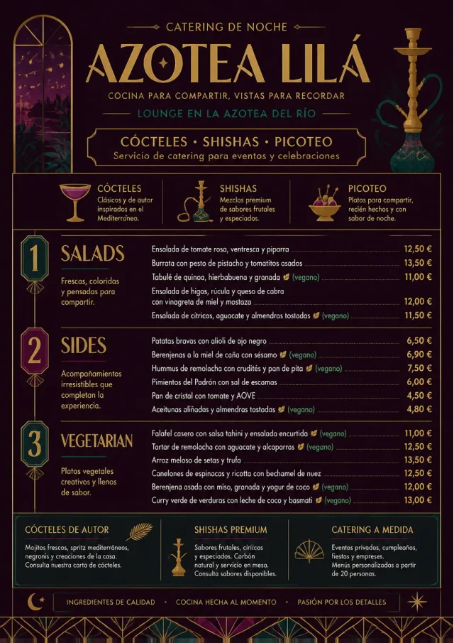 Lounge Velvet catering-menu menu template preview