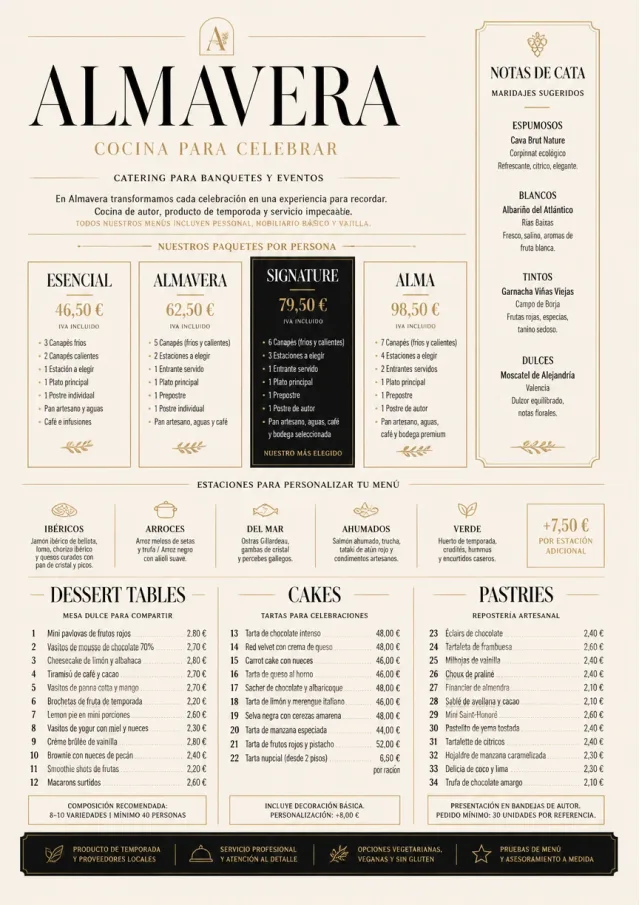 Banquet Catering catering-menu menu template preview