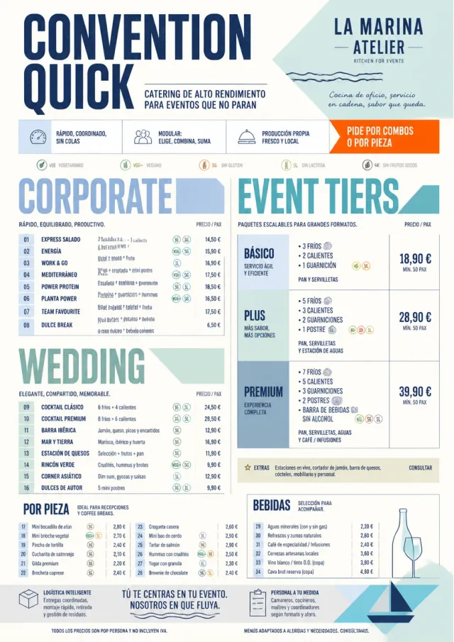 Convention Quick catering-menu menu template preview