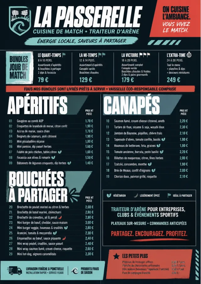 Sports Arena Energy catering-menu menu template preview