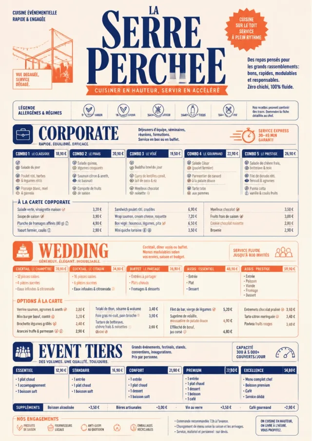 Convention Quick catering-menu menu template preview