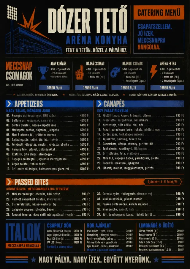 Sports Arena Energy catering-menu menu template preview