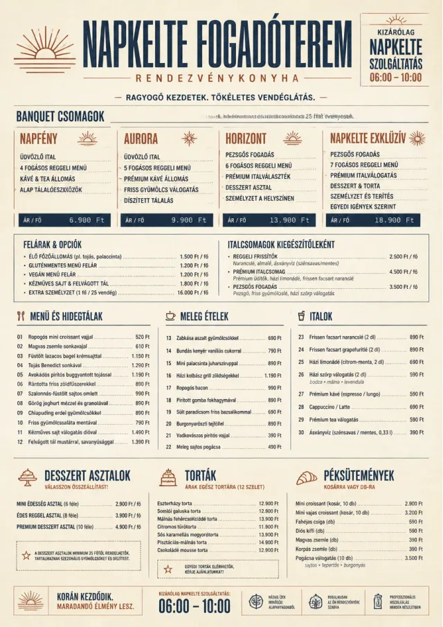 Banquet Catering catering-menu menu template preview