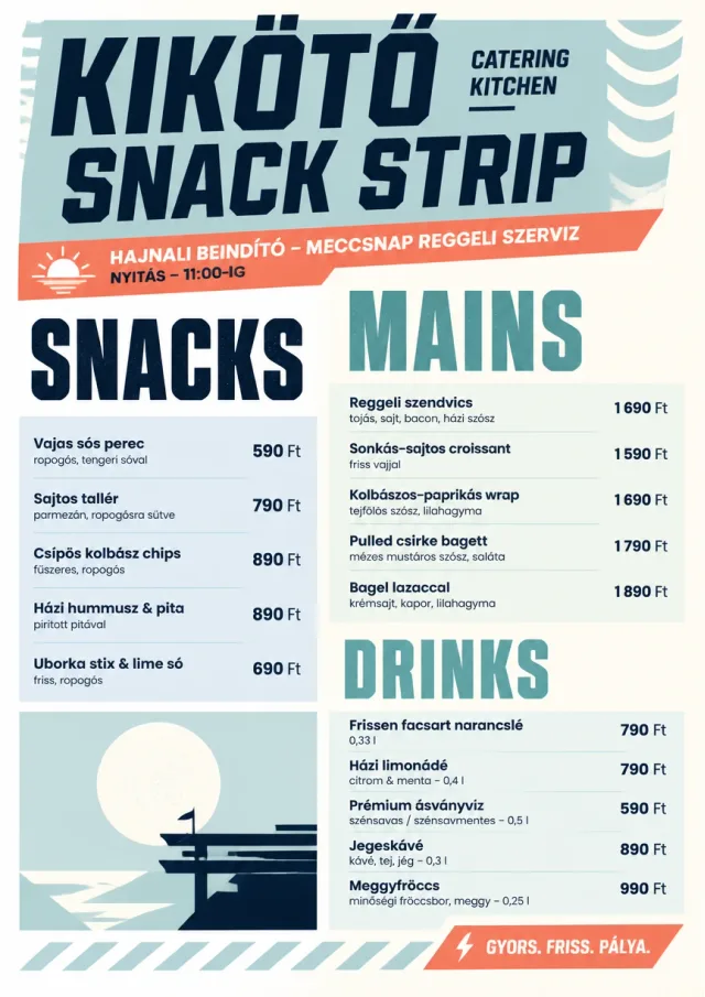 Arena Snack Strip catering-menu menu template preview