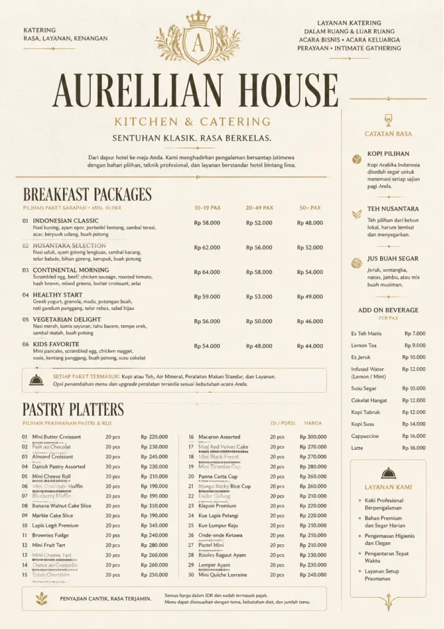 Grand Hotel Classic catering-menu menu template preview