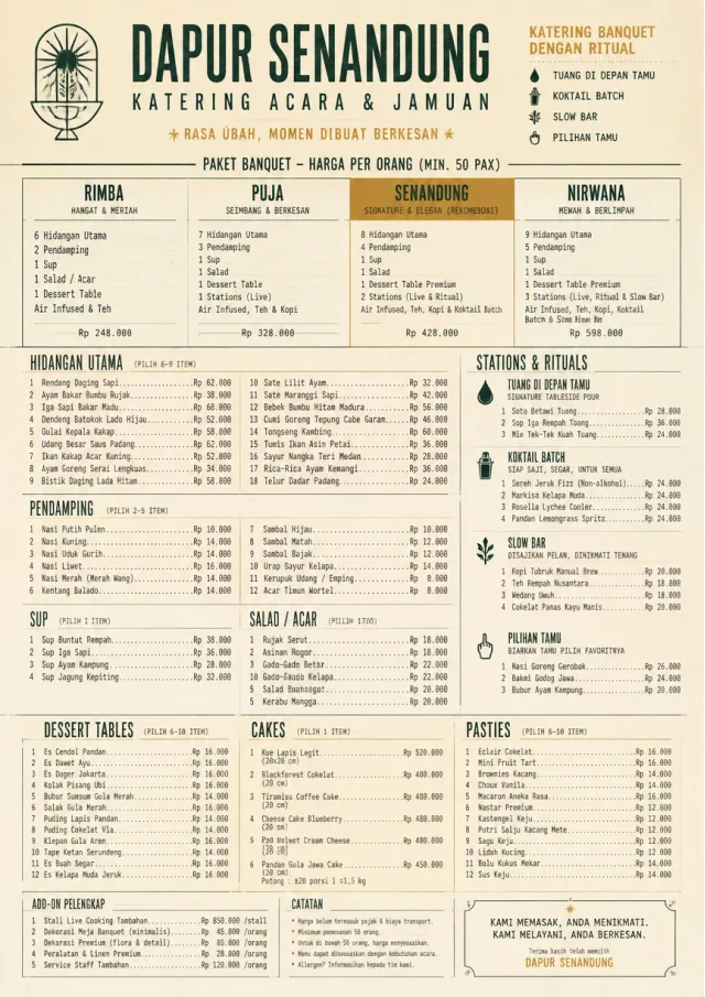 Banquet Catering catering-menu menu template preview