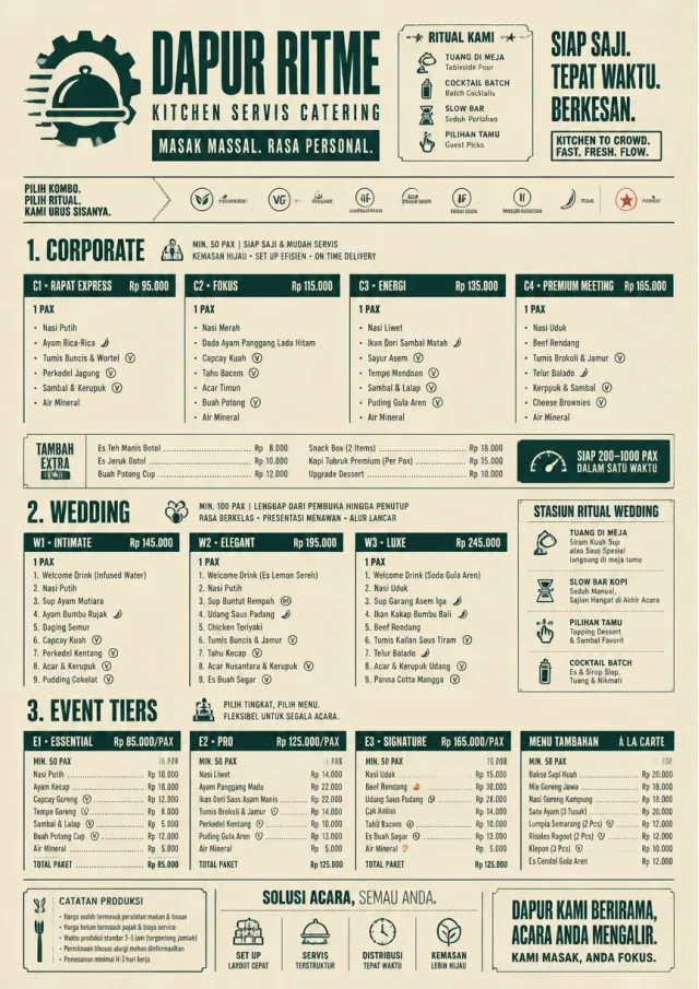 Convention Quick catering-menu menu template preview