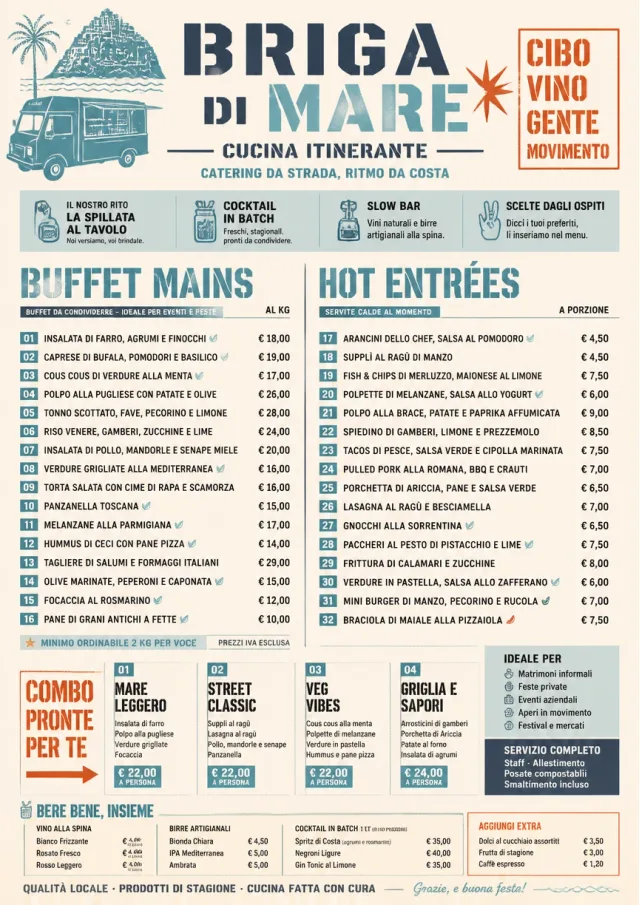 Food Truck Bold catering-menu menu template preview