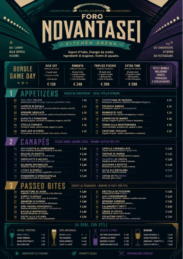 Sports Arena Energy catering-menu menu template preview