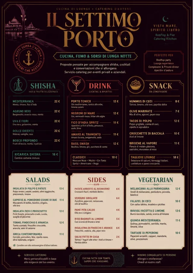 Lounge Velvet catering-menu menu template preview