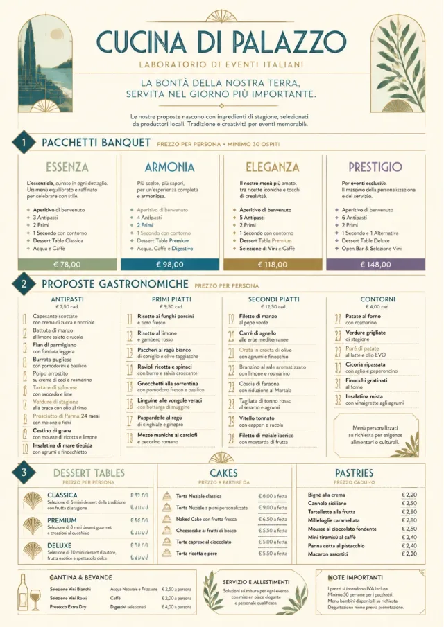Banquet Catering catering-menu menu template preview