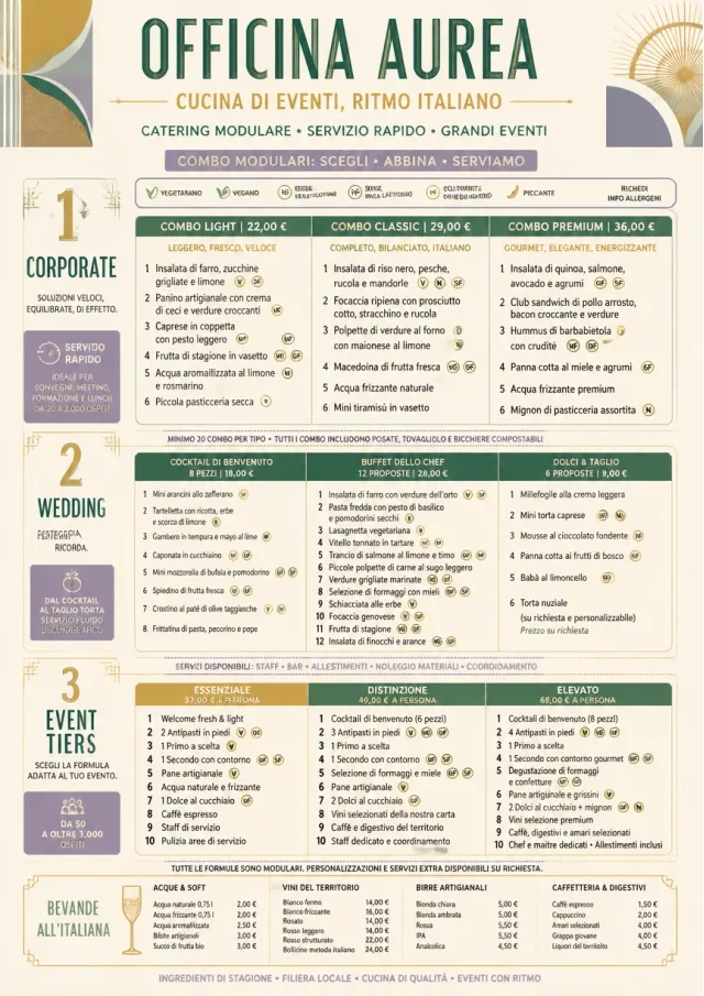 Convention Quick catering-menu menu template preview