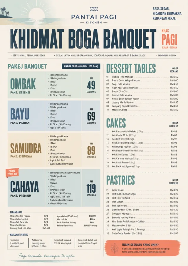 Banquet Catering catering-menu menu template preview