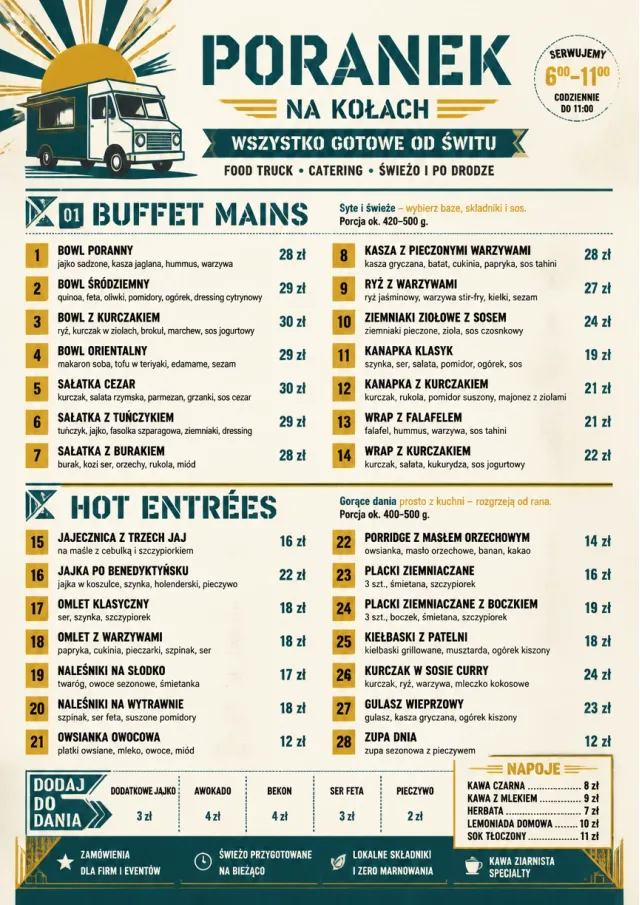 Food Truck Bold catering-menu menu template preview
