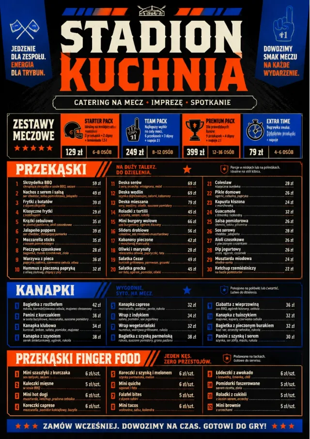 Sports Arena Energy catering-menu menu template preview