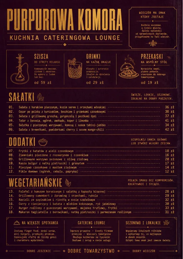 Lounge Velvet catering-menu menu template preview