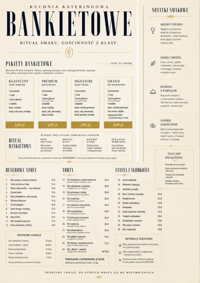 Banquet Catering catering-menu menu template preview