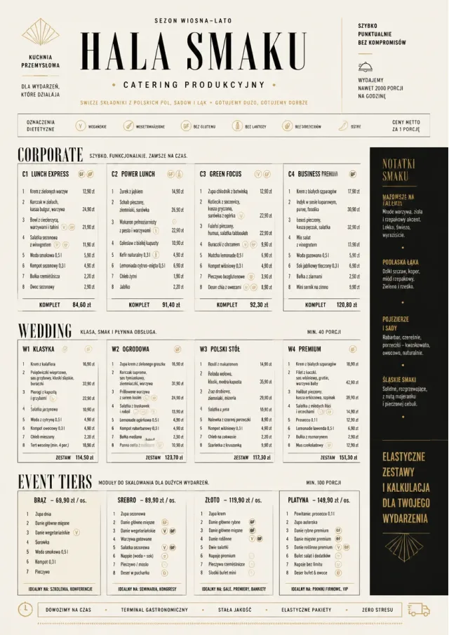 Convention Quick catering-menu menu template preview