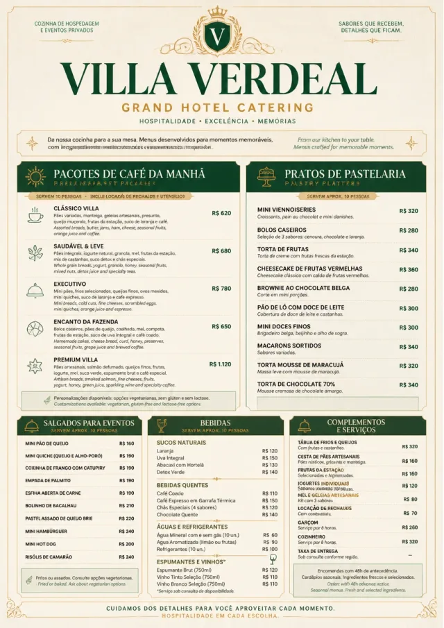 Grand Hotel Classic catering-menu menu template preview