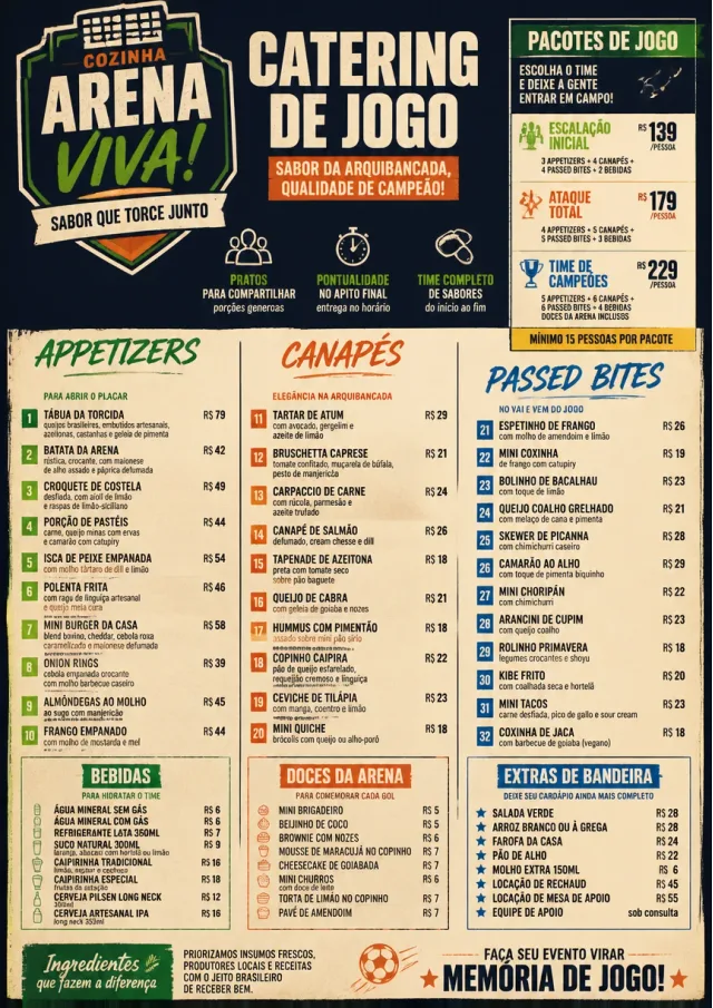 Sports Arena Energy catering-menu menu template preview