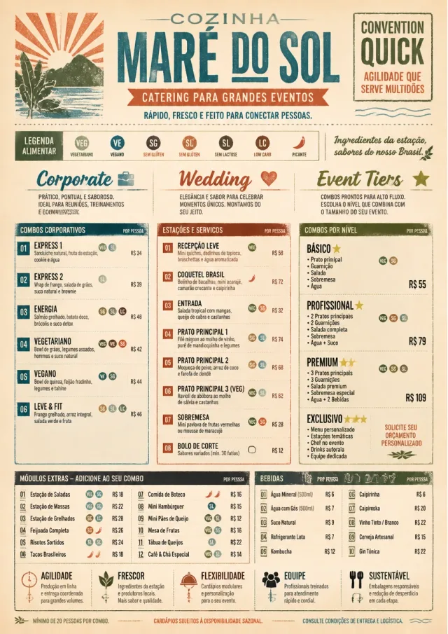 Convention Quick catering-menu menu template preview