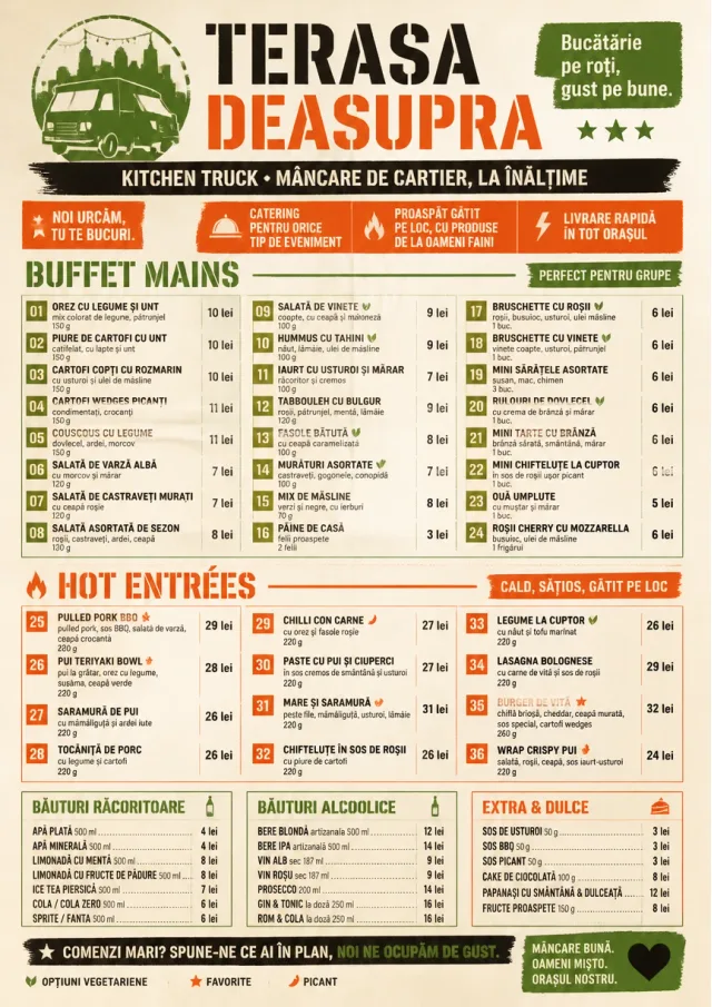 Food Truck Bold catering-menu menu template preview