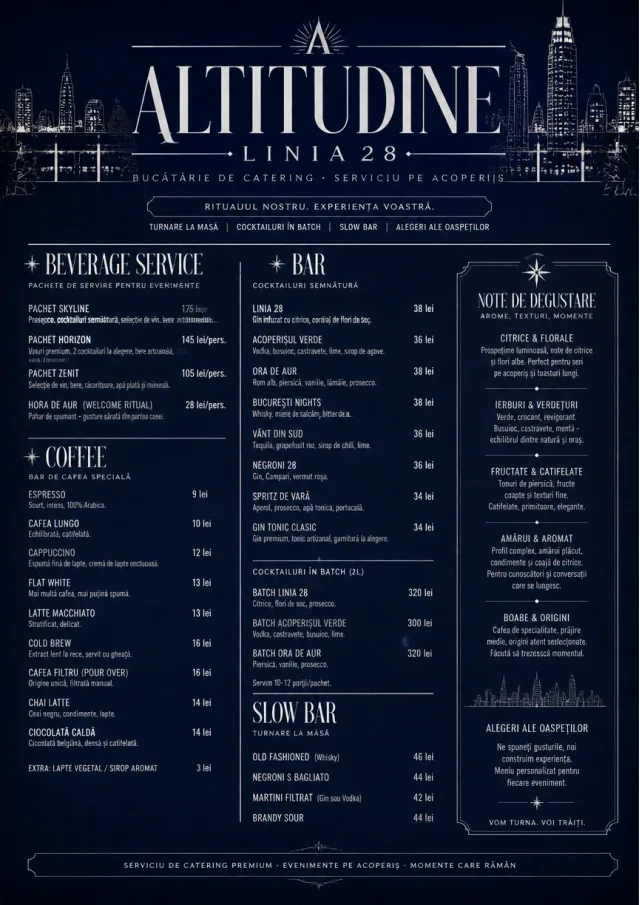 Rooftop Skyline catering-menu menu template preview