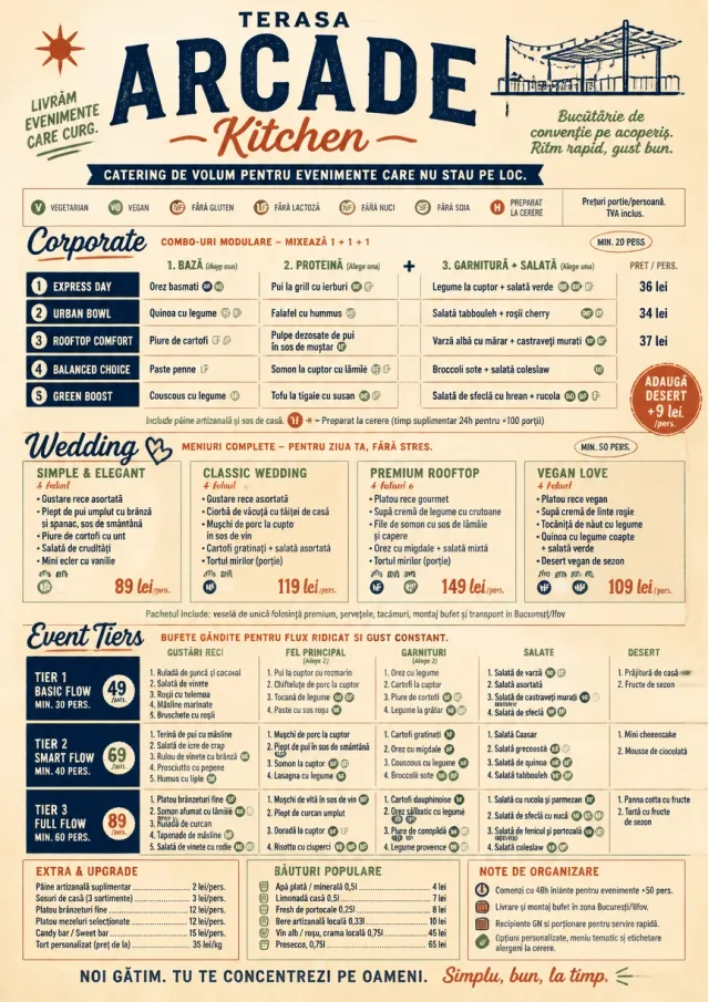 Convention Quick catering-menu menu template preview