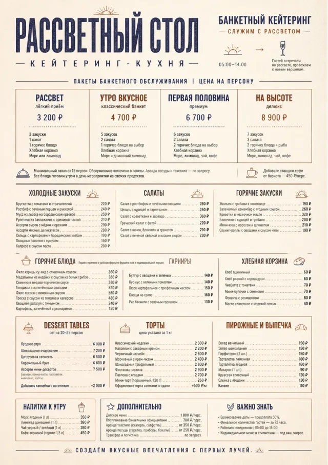 Banquet Catering catering-menu menu template preview