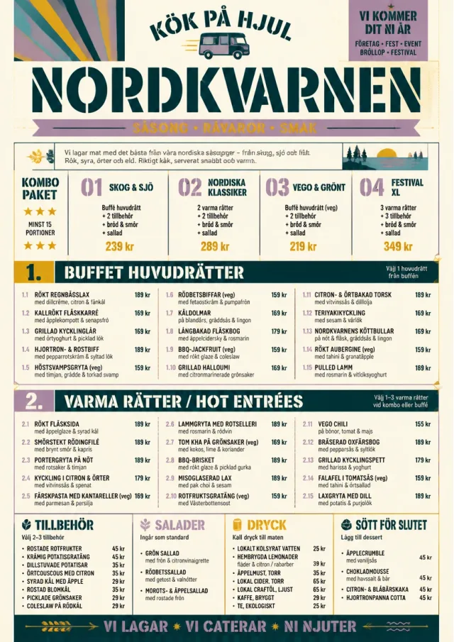 Food Truck Bold catering-menu menu template preview