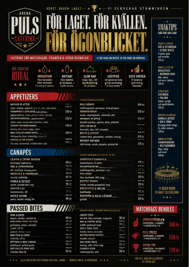 Sports Arena Energy catering-menu menu template preview