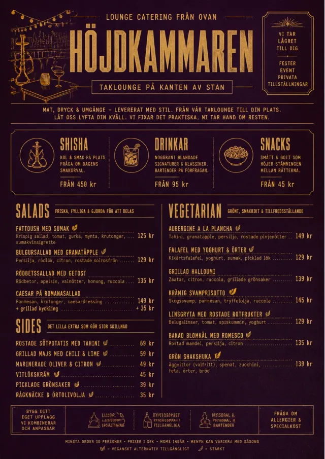 Lounge Velvet catering-menu menu template preview