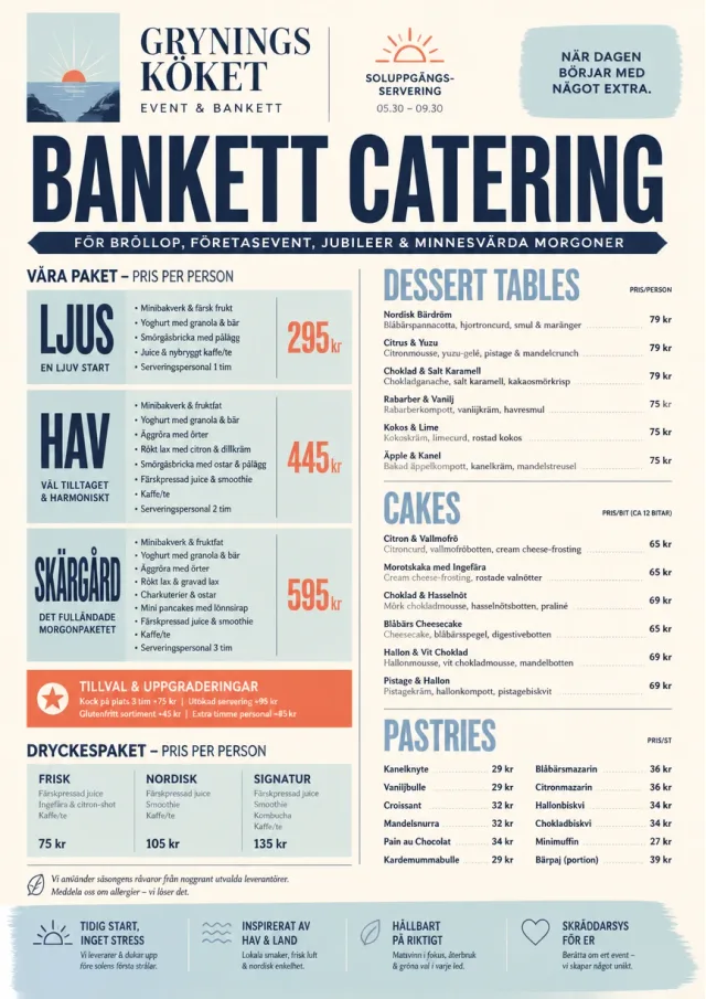 Banquet Catering catering-menu menu template preview