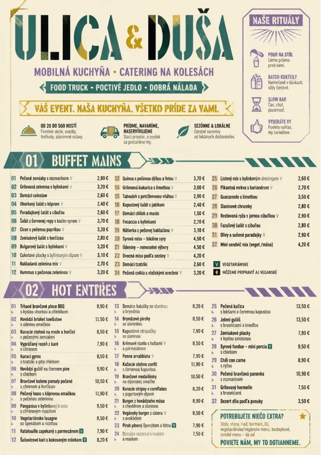 Food Truck Bold catering-menu menu template preview