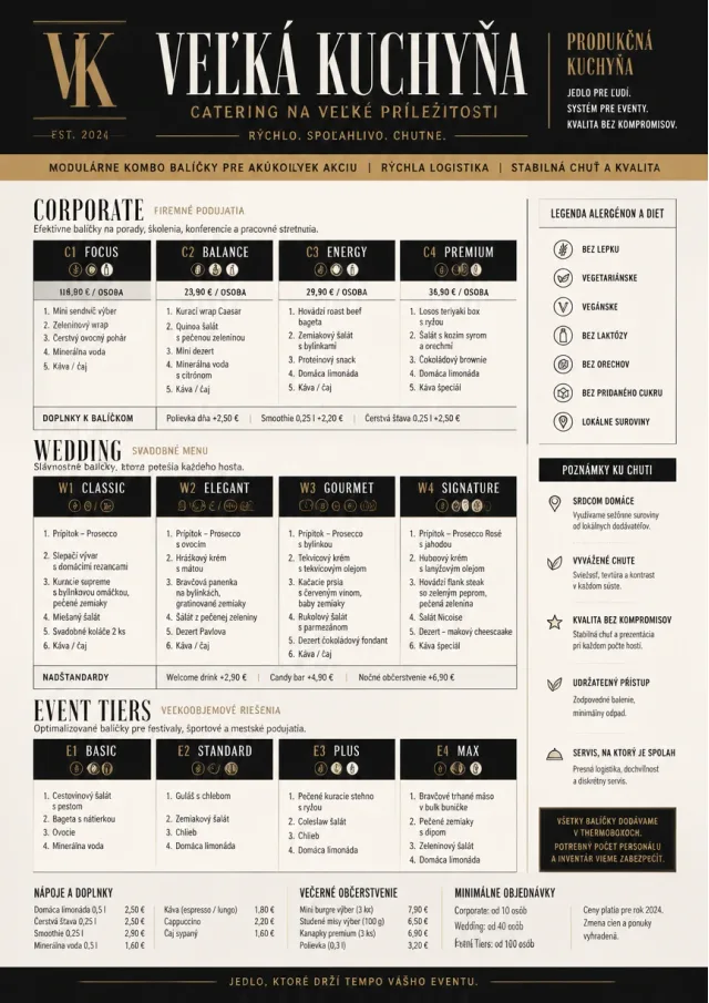 Convention Quick catering-menu menu template preview